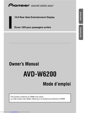 Pioneer AVD-W6200 Owner's Manual