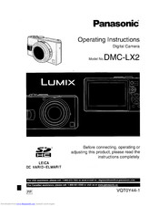 Panasonic LUMIX DMC-LX2 Operating Instructions Manual