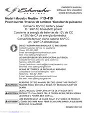 Schumacher Electric PID-410 Owner's Manual