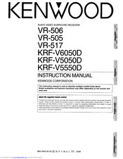 Kenwood KRF-V5550D Instruction Manual