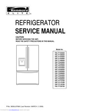 Kenmore 795.77192600 Service Manual