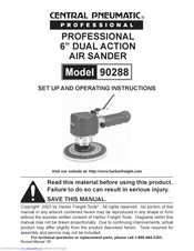 Central Pneumatic Professional 90288 Set Up And Operating Instructions Manual