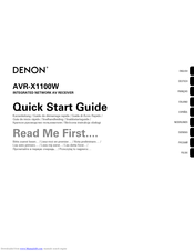 Denon AVR-X1100W Manuals | ManualsLib