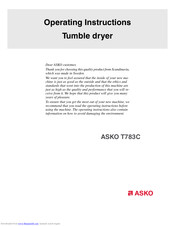 Asko T783C Operating Instructions Manual