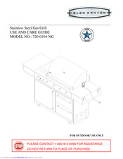 Glen Canyon 720-0104-NG Use And Care Manual