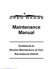Open range Recreational Vehicle Maintenance Manual