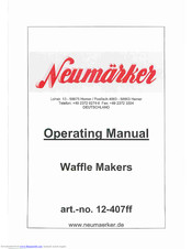 Neumaerker 12-407ff Operating Manual