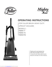 Fuller Brush Mighty Maid FBMM-1T Operating Instructions Manual