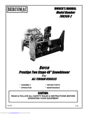 Berco 700360- 700360-2 Owner's Manual