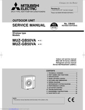 Mitsubishi Electric MUZ-GB50VA Service Manual