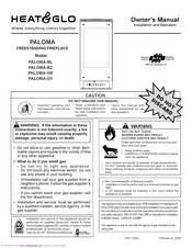 Heat & Glo PALOMA-GY Owner's Manual
