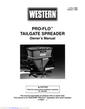 Western PRO-FLO Owner's Manual
