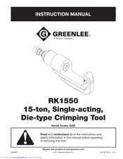 Greenlee RK1550 Instruction Manual