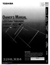 Toshiba 32HLX84 Owner's Manual