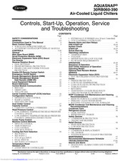 Carrier AQUASNAP 30RBA315 Controls, Start-Up, Operation, Service And Troubleshooting Instructions