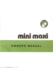 Puch Mini maxi Owner's Manual