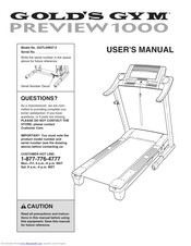 Gold's Gym Preview 1000 User Manual