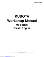 Kubota 05 Series Workshop Manual