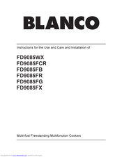 Blanco FD9085FB Instructions For The Use And Care And Installation