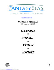 Fantasy Spas ESPIRIT Owner's Manual