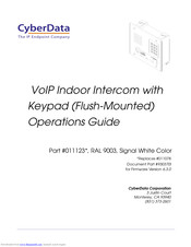 Cyberdata 011123 Series Operation Manual