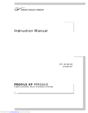 GRASS VALLEY Profile XP PFR500/E Instruction Manual