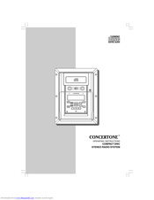 Concertone COMPACT DISC STEREO RADIO SYSTEM Operating Instructions Manual