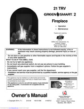 Travis Industries 21 TRV Green Smart 2 Owner's Manual