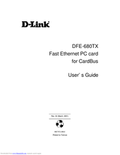 D-Link DFE-680TX User Manual