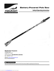 Neuton Battery-Powered Pole Saw Safety & Operating Instructions Manual