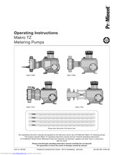 ProMinent Makro TZMa Operating Instructions Manual