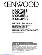 Kenwood KAC-608S Instruction Manual