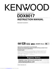 Kenwood DDX8017 - Excelon - DVD Player Instruction Manual