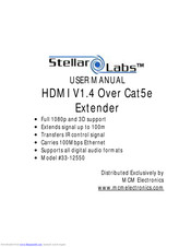 stellar labs HDMI V1.4 Over Cat5e Extender User Manual