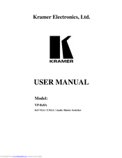 Kramer VP-8x8A User Manual