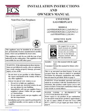ECS AVFD26FP30L10-1 Installation Instructions And Owner's Manual