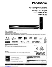 Panasonic DMP-BD60 - Blu-Ray Disc Player Operating Instructions Manual