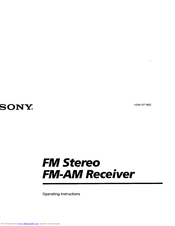 Sony STR-DB840 Operating Instructions Manual