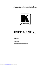Kramer VS-24xl User Manual