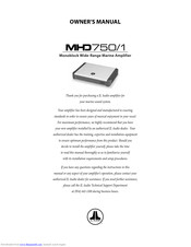 JL Audio MHD750/1 Owner's Manual