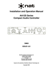 Nat AA12S Series Compact Audio Controller SM69 Installation And Operation Manual
