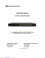Waters Network Systems GS1024 Operating Manual