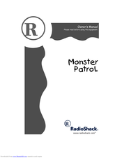 Radio Shack Monster Patrol Owner's Manual