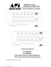 American Fibertek RT-94885SL Instruction Manual