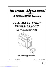 Thermal Dynamics CE PAK Master 75XL Operating Manual