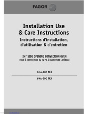 Fagor 6HA-200 TLX Installation Use & Care Instructions