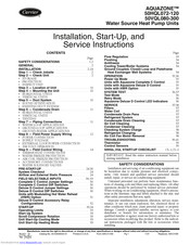 Carrier AQUAZONE 50HQL072-120 Installation, Start-Up And Service Instructions Manual