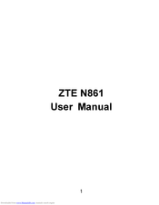 ZTE N861 User Manual