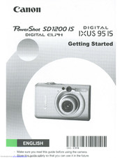 Canon SD1200IS - PowerShot IS Digital ELPH Camera Getting Started