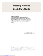Asko W6122 Use & Care Manual